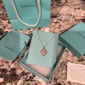 Tiffany Blue Heart Tag Pendent in sterling silver